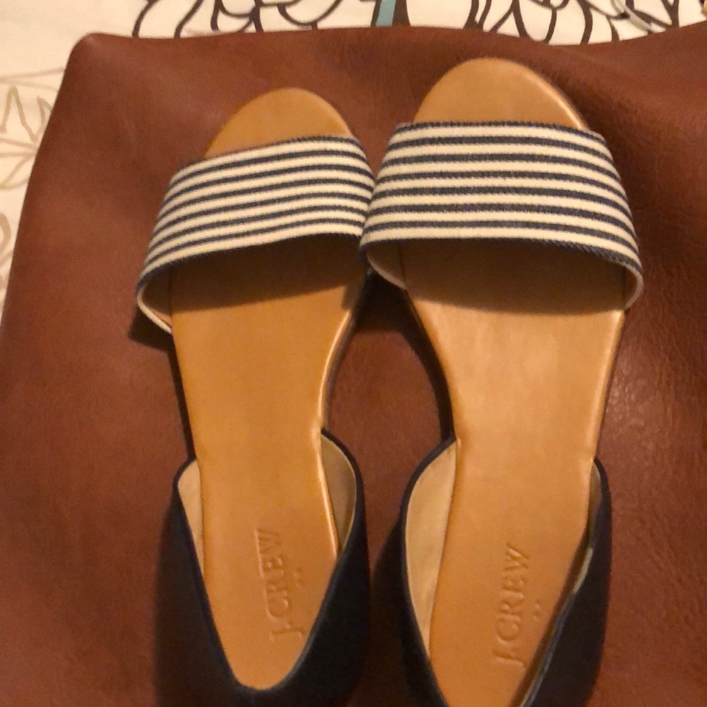 Jcrew striped nautical sandals